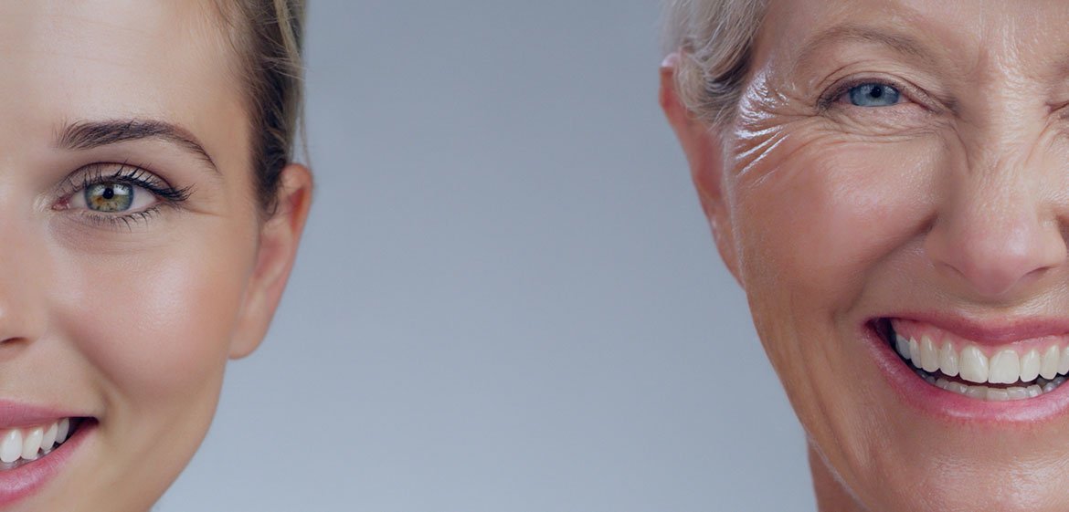 Genetische Hautalterung: Mutter und Tochter im Vergleich